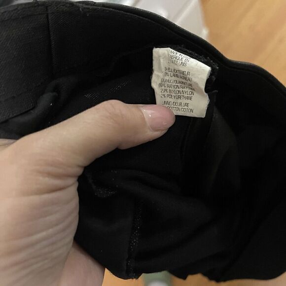 HELMUT LANG black lamb leather high rise leggings size US 4 - Picture 6 of 7